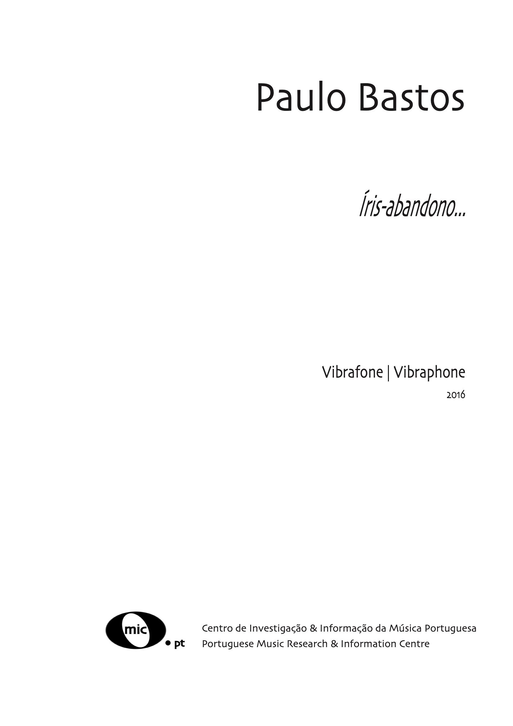 'Íris-abandono...' for vibraphone