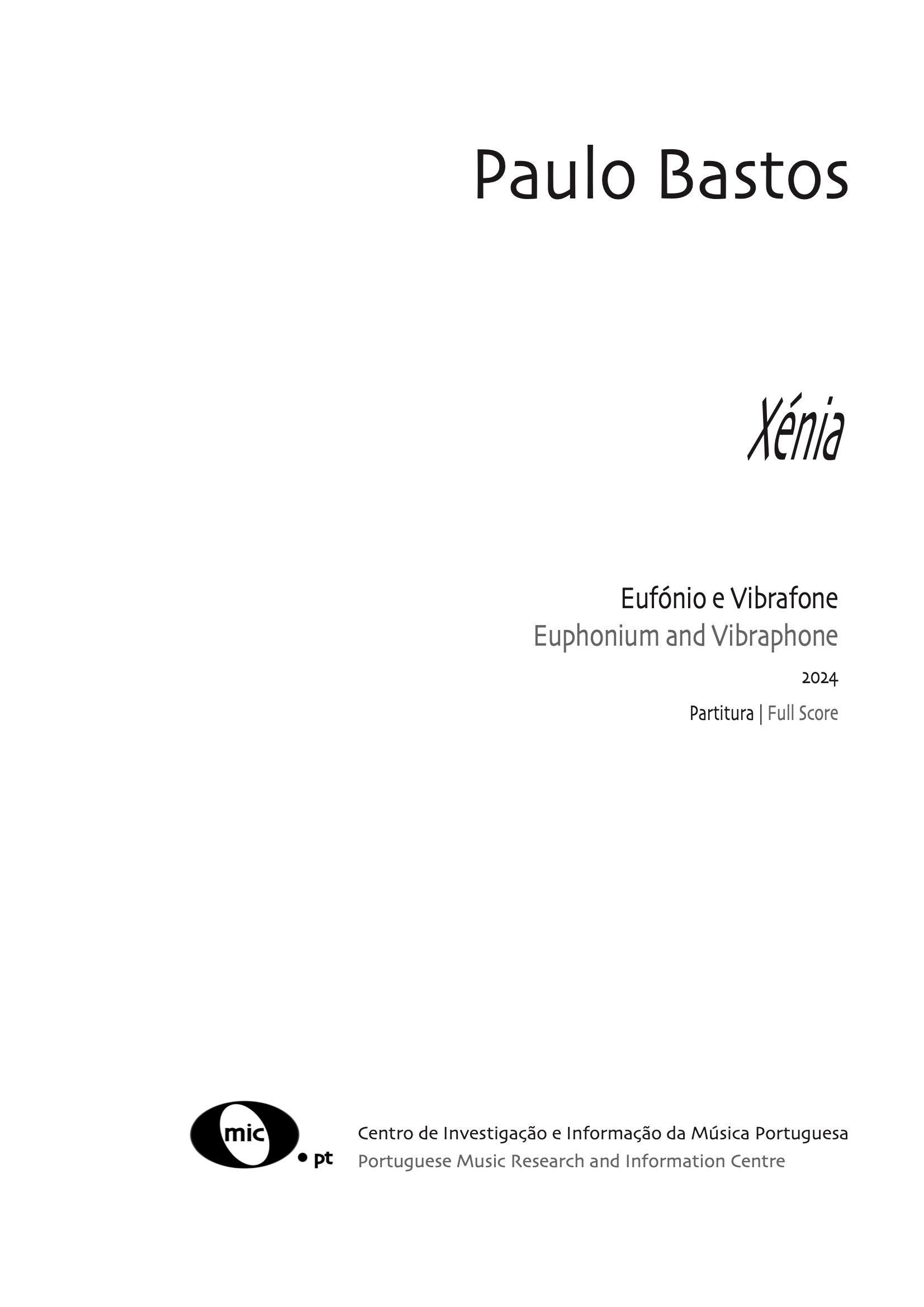 'Xénia' for euphonium and vibraphone