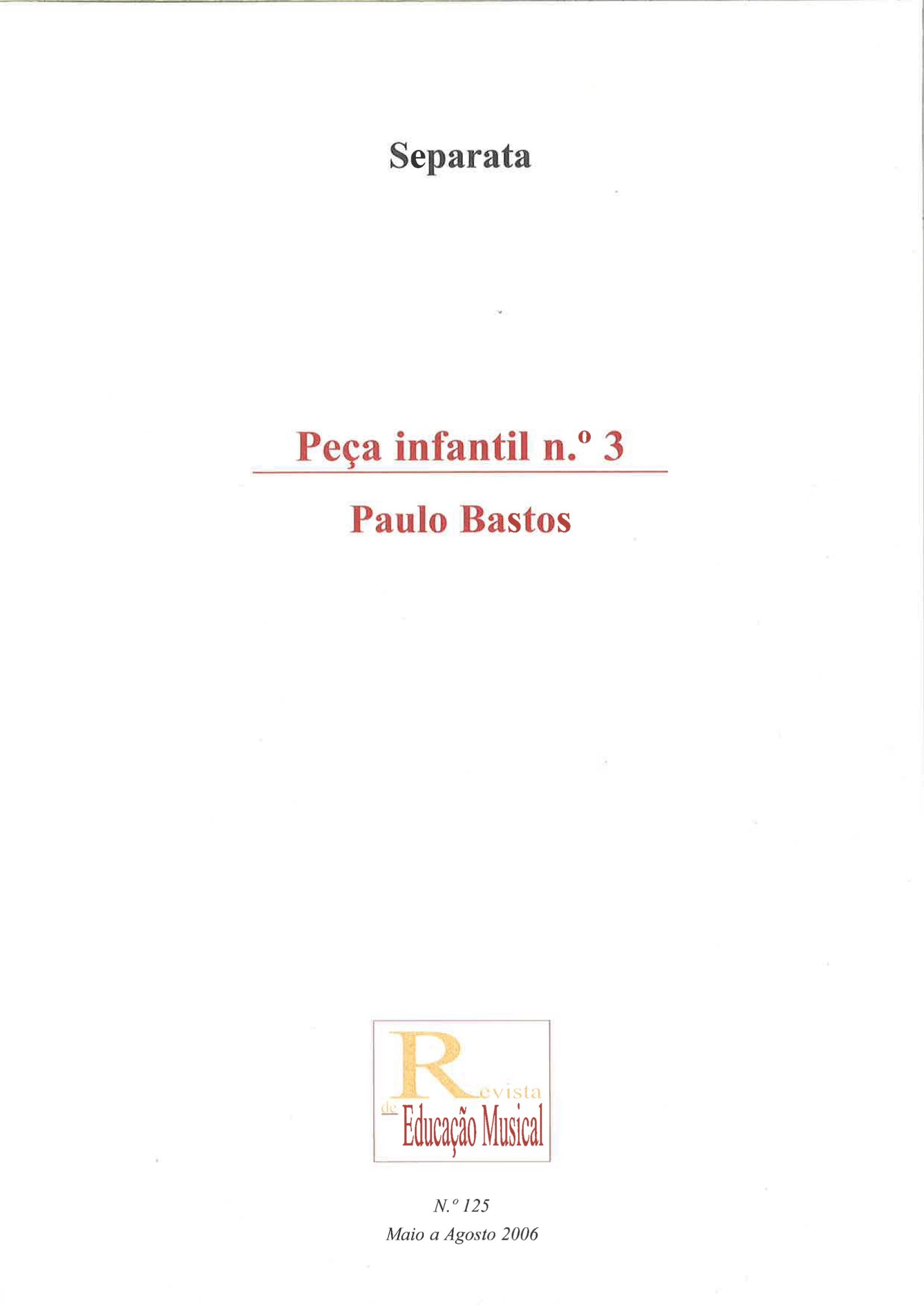 'Peça infantil nº 3' for piano