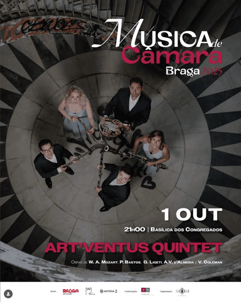 Premiere of ‘Seven sketches’ for wind quintet by the Art'ventus Quintet at the Ciclo de Música de Câmara de Braga
